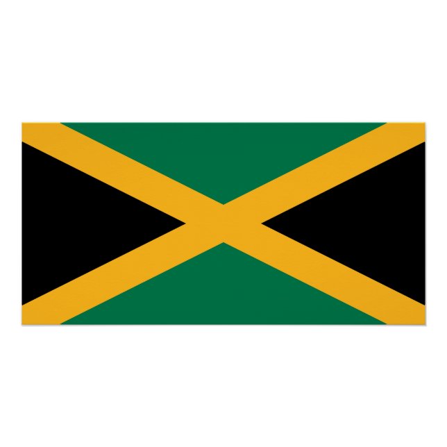 Poster Drapeau de la Jamaïque (Devant)