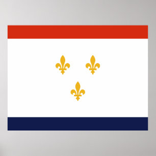 Poster Drapeau de La Nouvelle-Orléans
