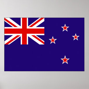 Poster Drapeau de la Nouvelle Zélande