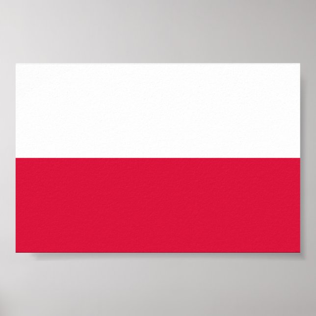 Poster Drapeau de la Pologne (Devant)