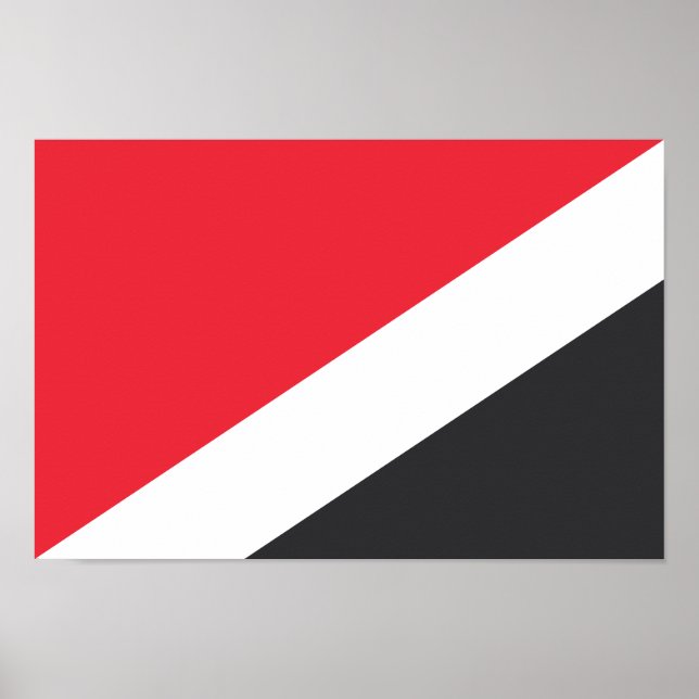 Poster Drapeau de la Principauté de Sealand (Devant)