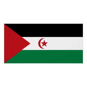 Poster Drapeau de la République arabe sahraouie démocrati