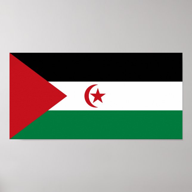 Poster Drapeau de la République démocratique arabe sahrao (Devant)