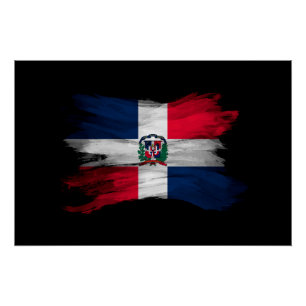 Poster Drapeau de la République Dominicaine