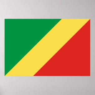 Poster Drapeau de la République du Congo