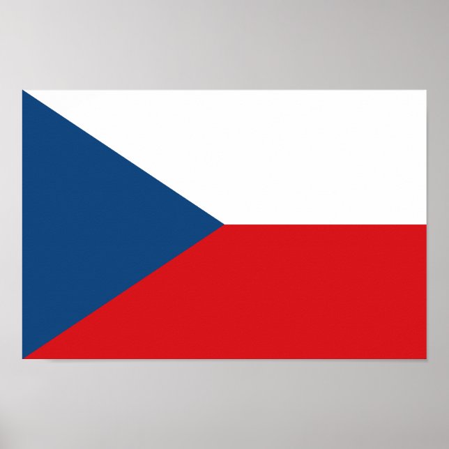 Poster Drapeau de la République tchèque (Devant)