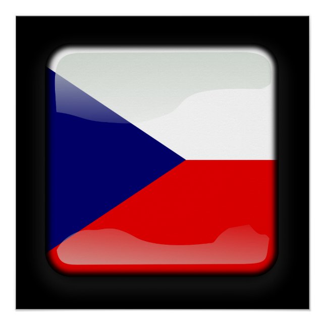 Poster Drapeau de la République tchèque (Devant)