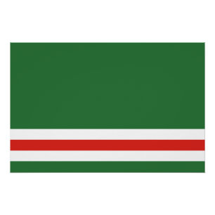 Poster Drapeau de la République tchétchène d'Ichkérie