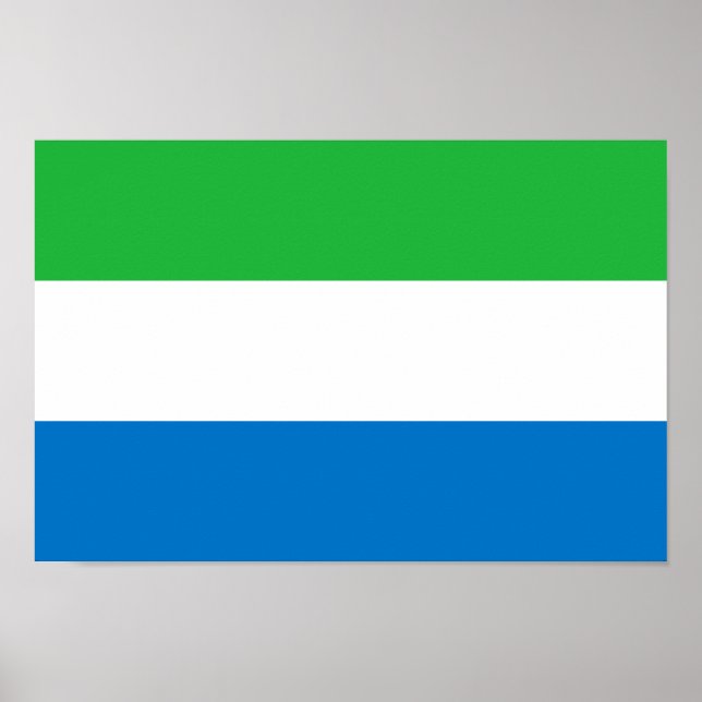 Poster Drapeau de la Sierra Leone (Devant)