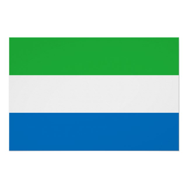 Poster Drapeau de la Sierra Leone (Devant)