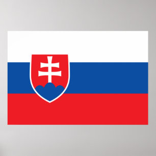 Poster Drapeau de la Slovaquie