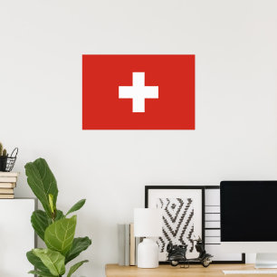 Poster drapeau de la Suisse