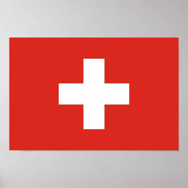 Poster Drapeau de la Suisse (Devant)