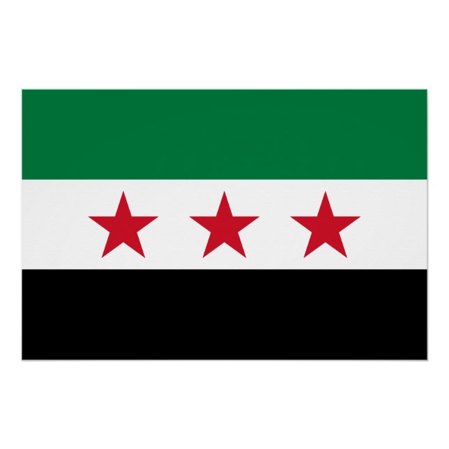Poster Drapeau de la Syrie (Devant)