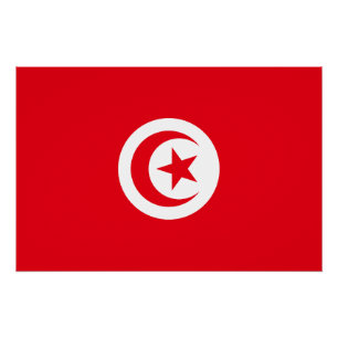 Poster Drapeau de la Tunisie