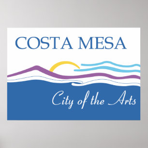 Poster Drapeau de la ville de Costa Mesa