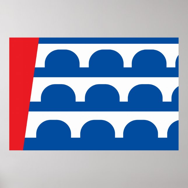 Poster Drapeau de la ville de Des Moines (Devant)
