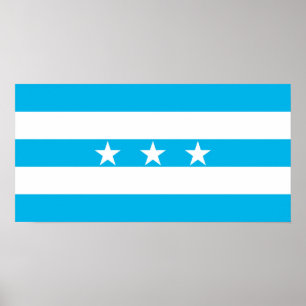 Poster Drapeau de la ville de Guayaquil Symbole Equateur