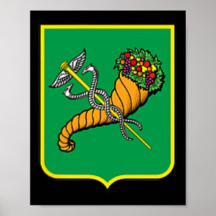 Poster Drapeau de la ville de Kharkiv Ukraine Fierté ukra