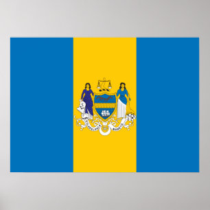 Poster Drapeau de la ville de Philadelphie