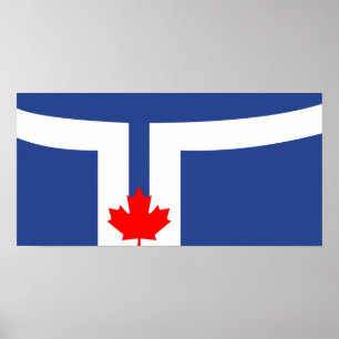Poster drapeau de la ville de Toronto symbole