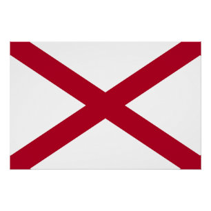 Poster Drapeau de l'Alabama
