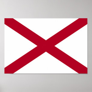 Poster Drapeau de l'Alabama