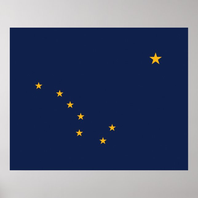 Poster Drapeau de l'Alaska (Devant)