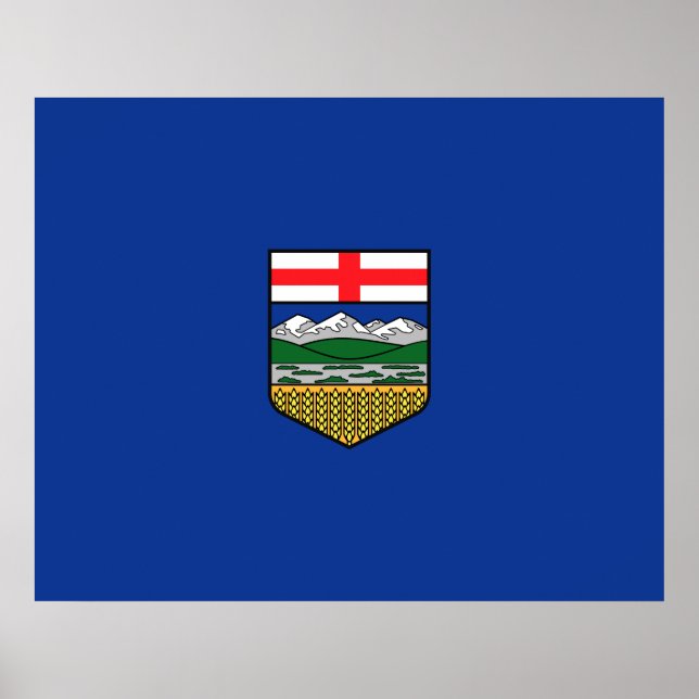 Poster Drapeau de l'Alberta (Devant)