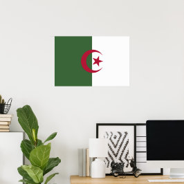 Poster Drapeau de l'Algérie