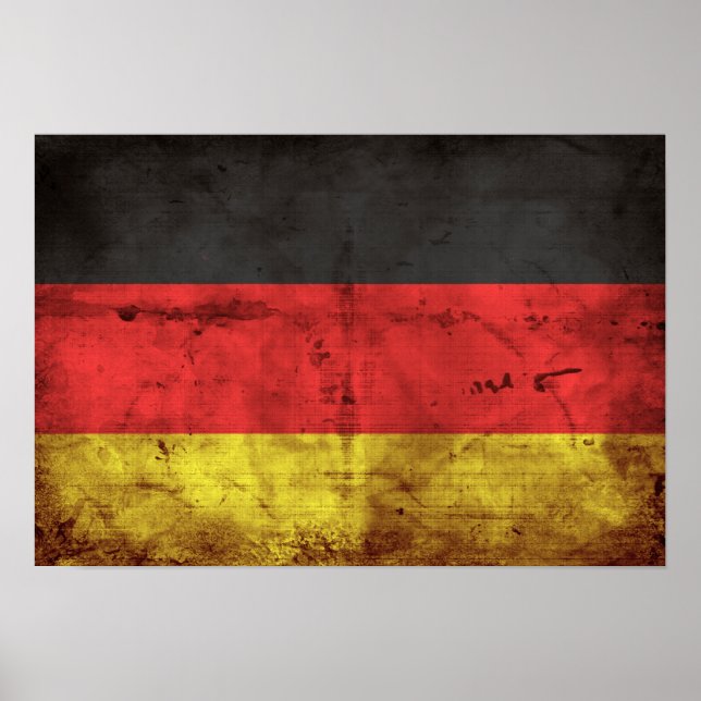 Poster Drapeau de l'Allemagne (Devant)