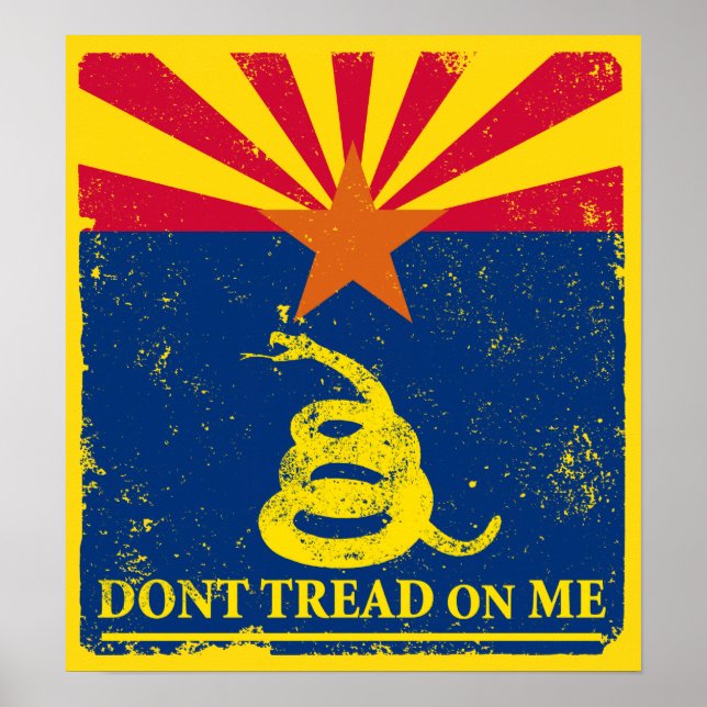Poster Drapeau de l'Arizona et de Gadsden (Devant)