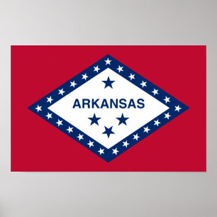 Poster Drapeau de l'Arkansas