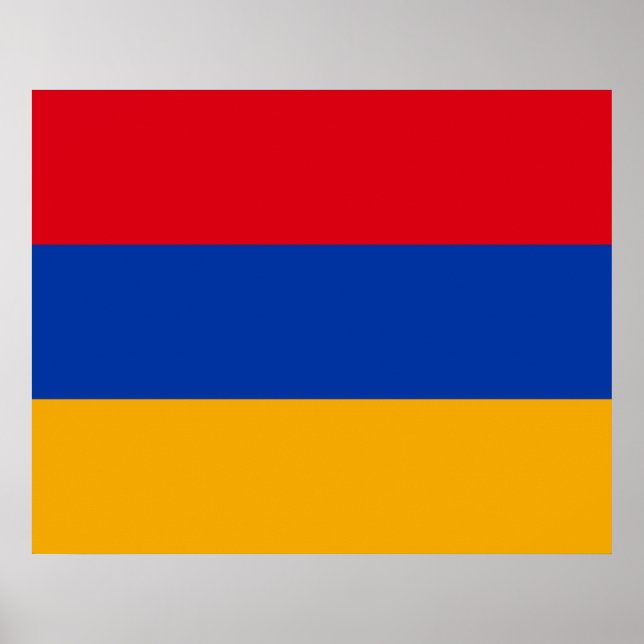 Poster Drapeau de l'Arménie (Devant)