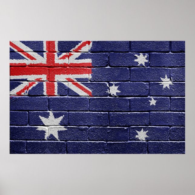 Poster Drapeau de l'Australie (Devant)