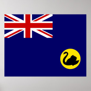 Poster Drapeau de l'Australie occidentale