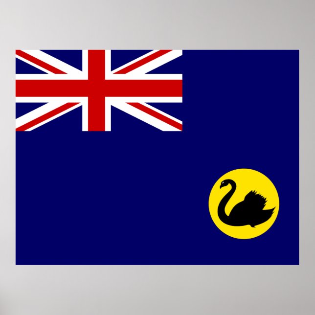 Poster Drapeau de l'Australie occidentale (Devant)