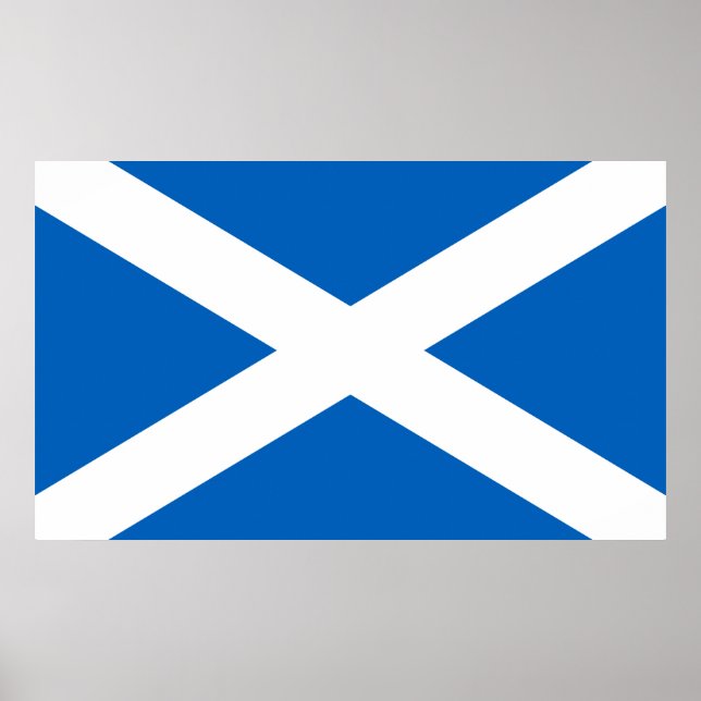 Poster Drapeau de l'Ecosse, le drapeau Saltire, Andrew's  (Devant)