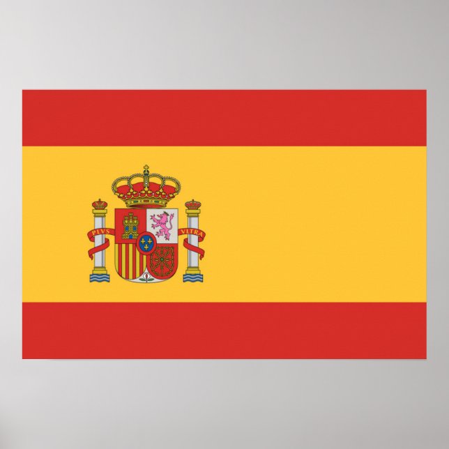 Poster Drapeau de l'Espagne (Devant)