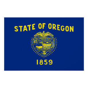 Poster Drapeau de l'État de l'Oregon