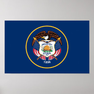 Poster Drapeau de l'État de l'Utah