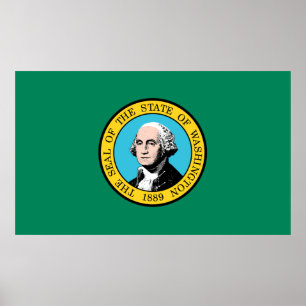 Poster drapeau de l'État de Washington