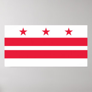 Poster Drapeau de l'État de Washington DC