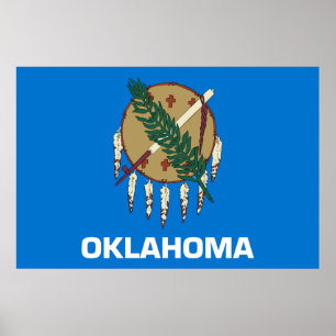 Poster Drapeau de l'État d'Oklahoma