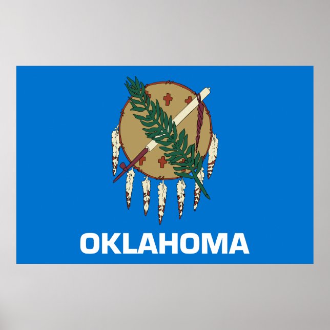 Poster Drapeau de l'État d'Oklahoma (Devant)