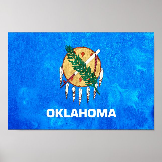 Poster Drapeau de l'État d'Oklahoma (Devant)