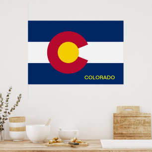 Poster Drapeau de l'État du Colorado