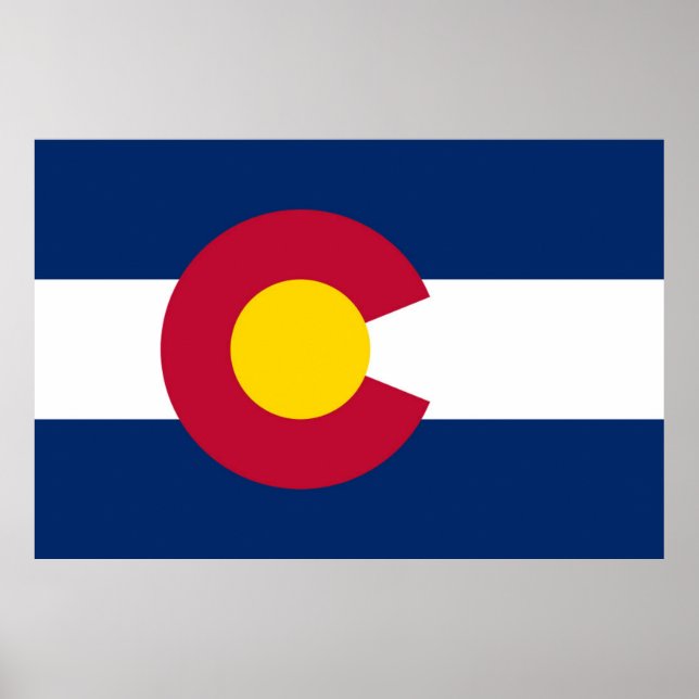 Poster Drapeau de l'État du Colorado (Devant)