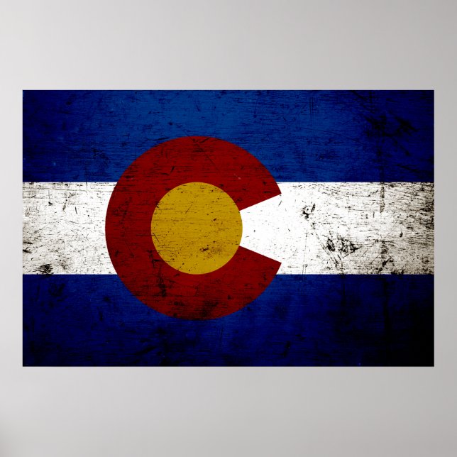 Poster Drapeau de l'État du Colorado (Devant)