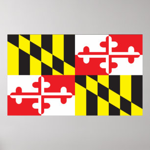 Poster Drapeau de l'état du Maryland